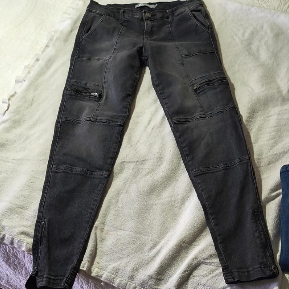 Tractr Dark Gray Denim Pants